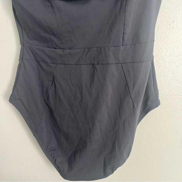 Bleu Rod Beattie Strapless Ruffle Overlay Black Monokini Maillot Swimsuit 14 - Picture 12 of 14